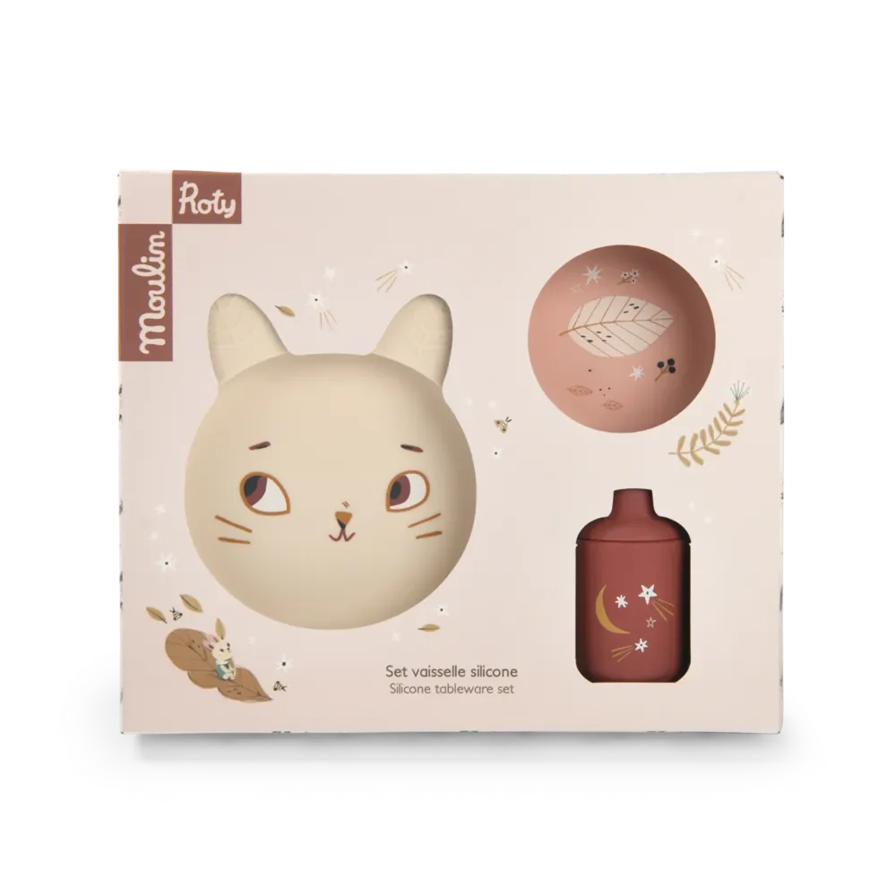 Silicone Dish Set, Après la Pluie, Decoration for Kids 1+