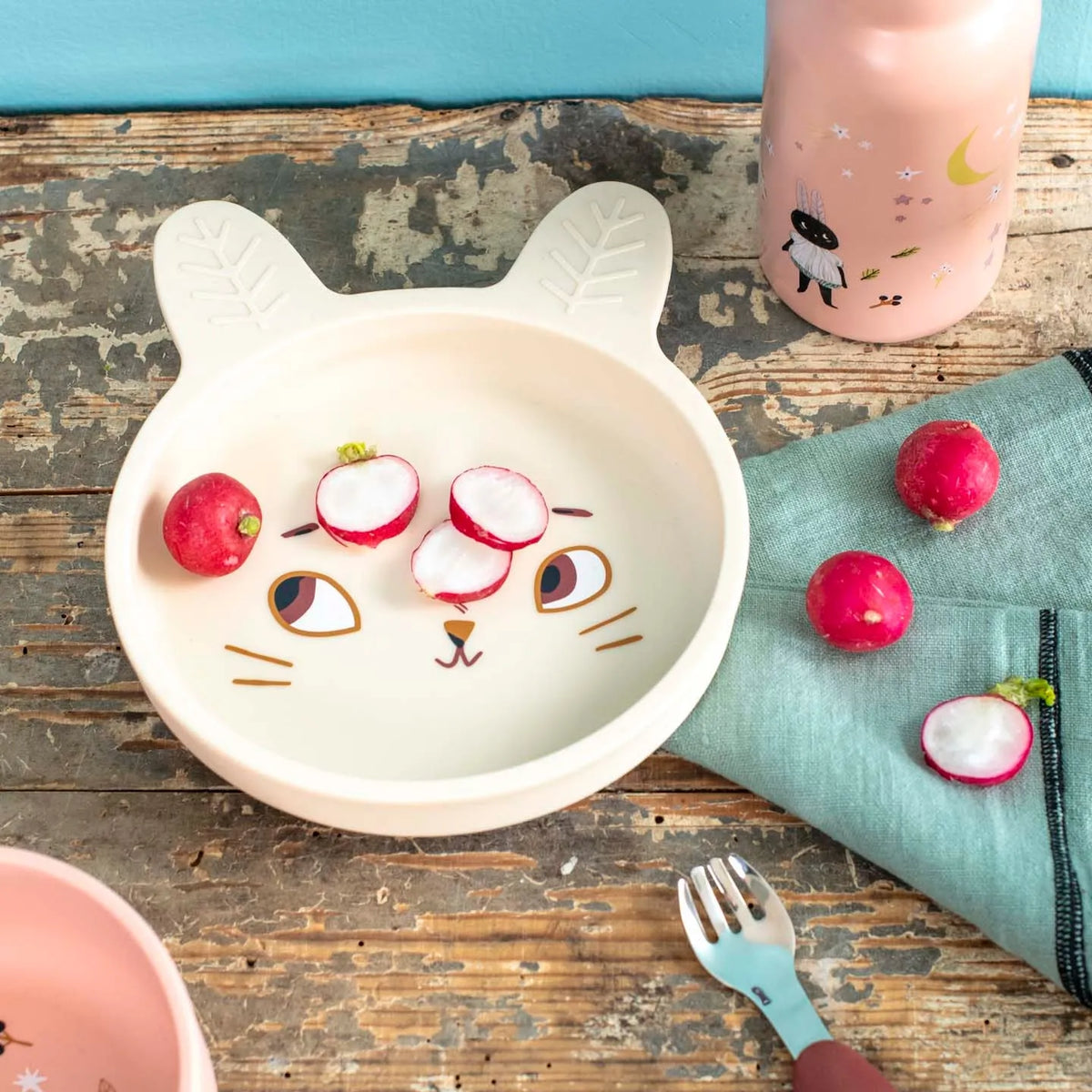Silicone Dish Set, Après la Pluie, Decoration for Kids 1+