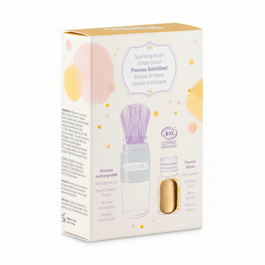 Magical brush & Sparkling powder Gold, Kids Makeup Set for Kids 3+