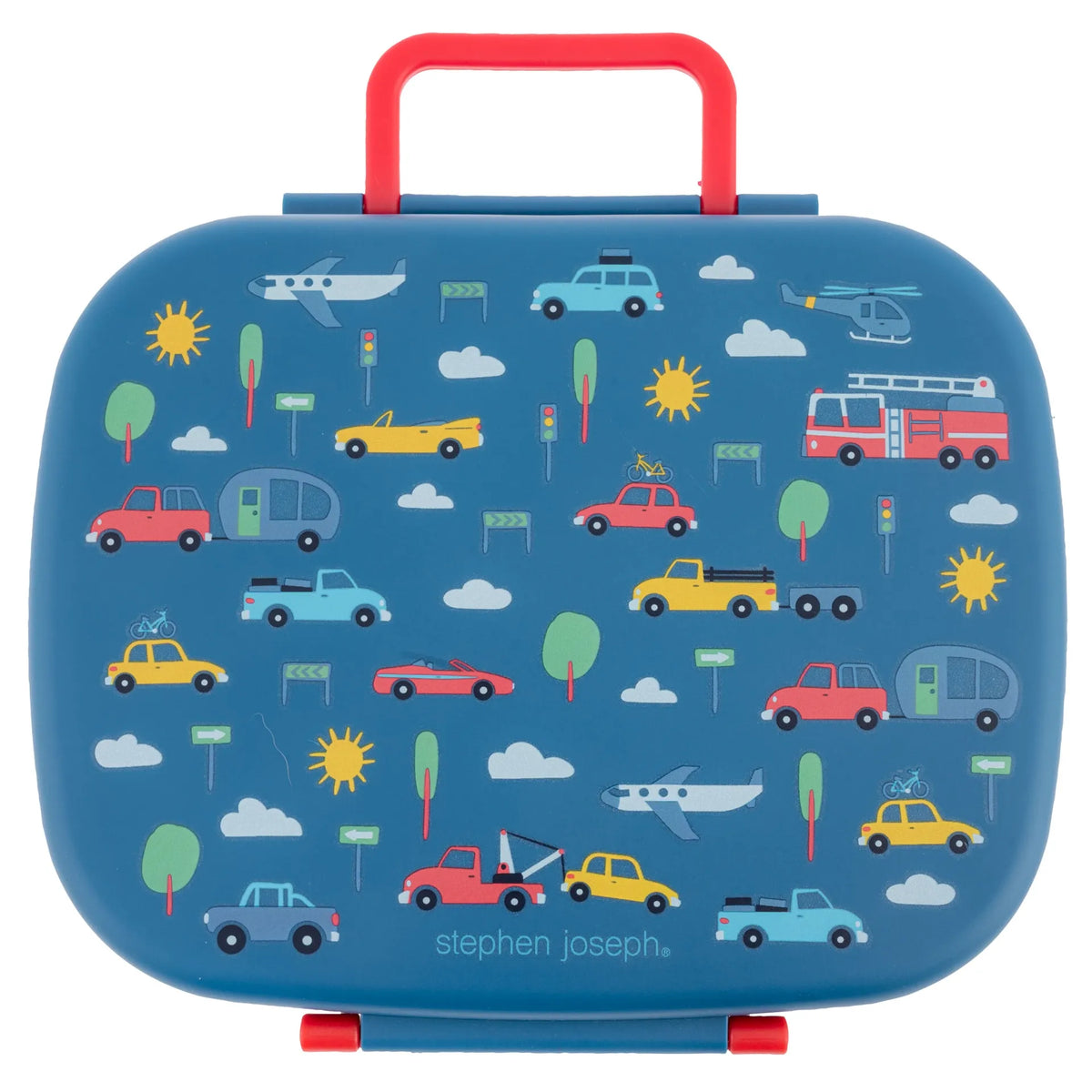 Transportation, Bento Box, For Kids 3+, 5-Compartment Lunch Box With Removable Tray
