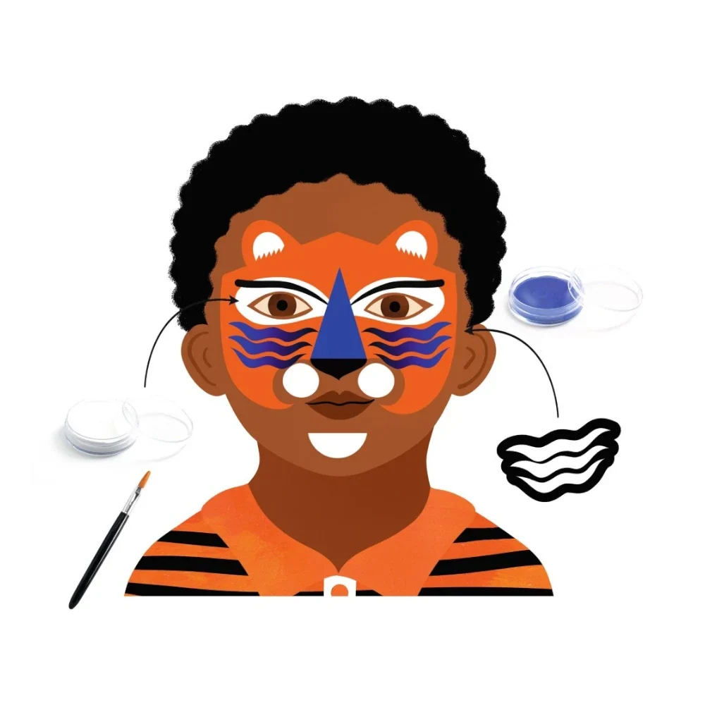 Panthera, Makeup Set With Stencils & Stickers, 4+, 3 Wild Character Looks