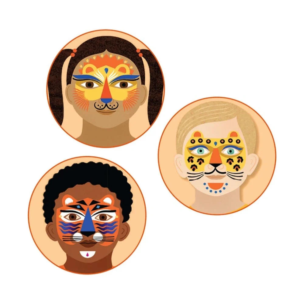 Panthera, Makeup Set With Stencils & Stickers, 4+, 3 Wild Character Looks