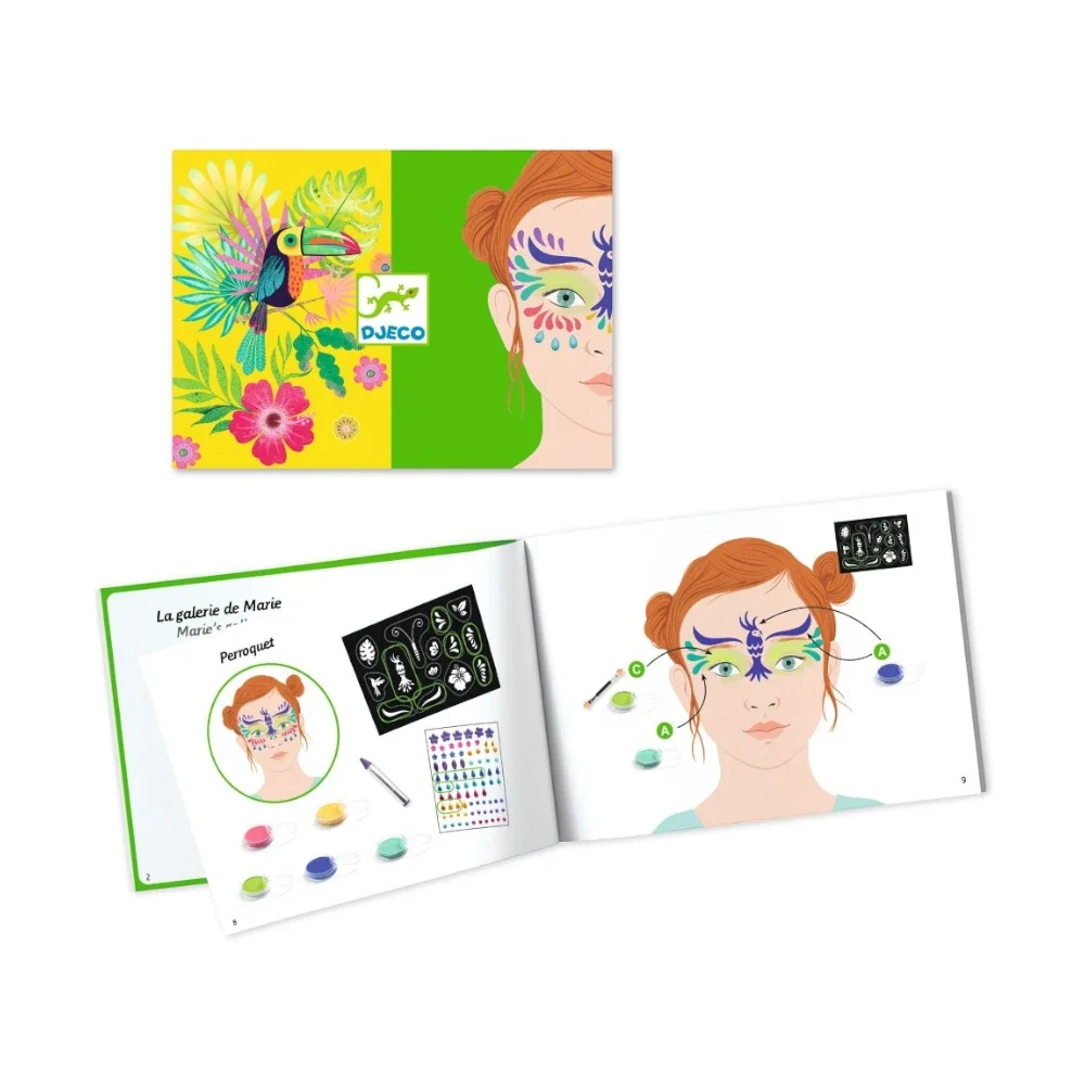 Rio de Janeiro, Makeup Set With Stencils & Stickers, 4+, 3 Carnival Looks