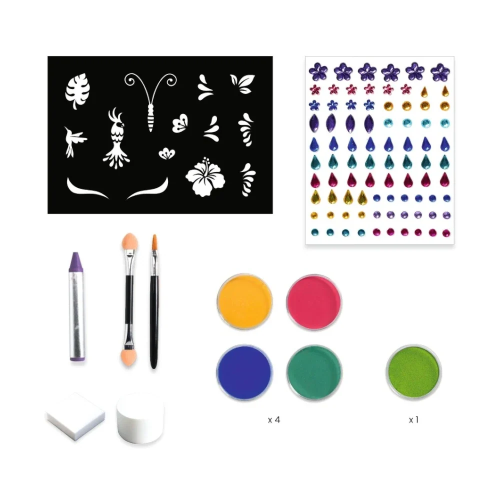 Rio de Janeiro, Makeup Set With Stencils & Stickers, 4+, 3 Carnival Looks