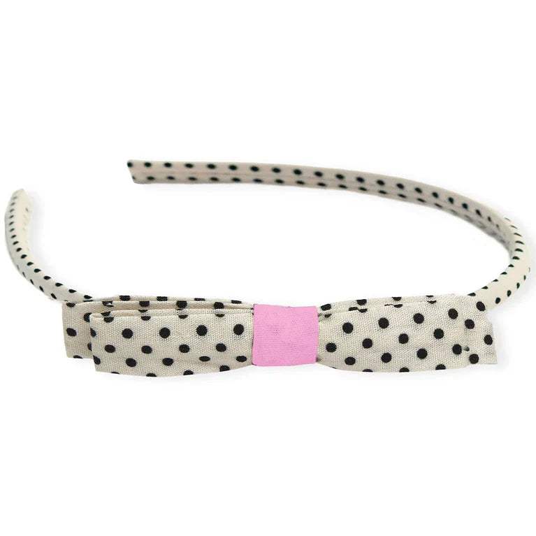 Allegra, Kids Headband, 3+, Polka Dot Bow Headband