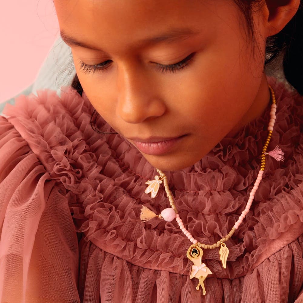 Isadora, Kids Necklace, 3+, Ballerina Charm Necklace From The Plume Collection