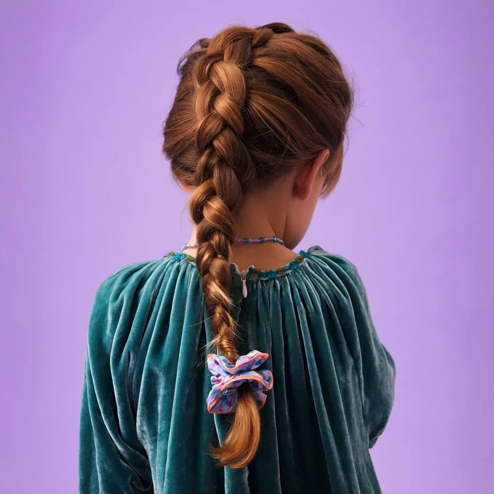Uhaina, Scrunchie, 3+, Purple Starfish Cotton Scrunchie