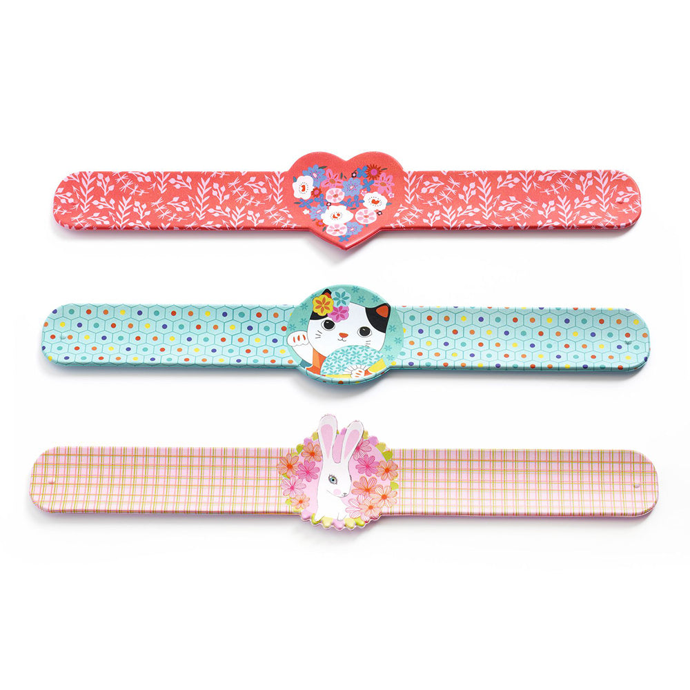 Heart, Rabbit & Cat, Slap Bracelet, 5+, Snap-On Wrist Bracelet (1 Of 3 Designs)