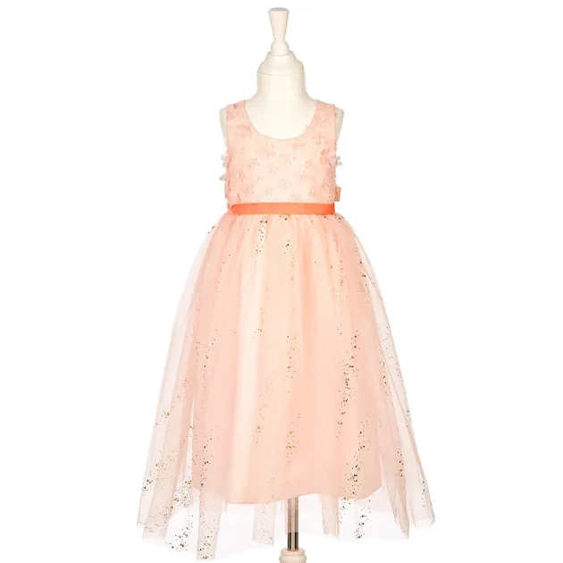 Evelynn, Peach Festive Dress for Kids 5-7