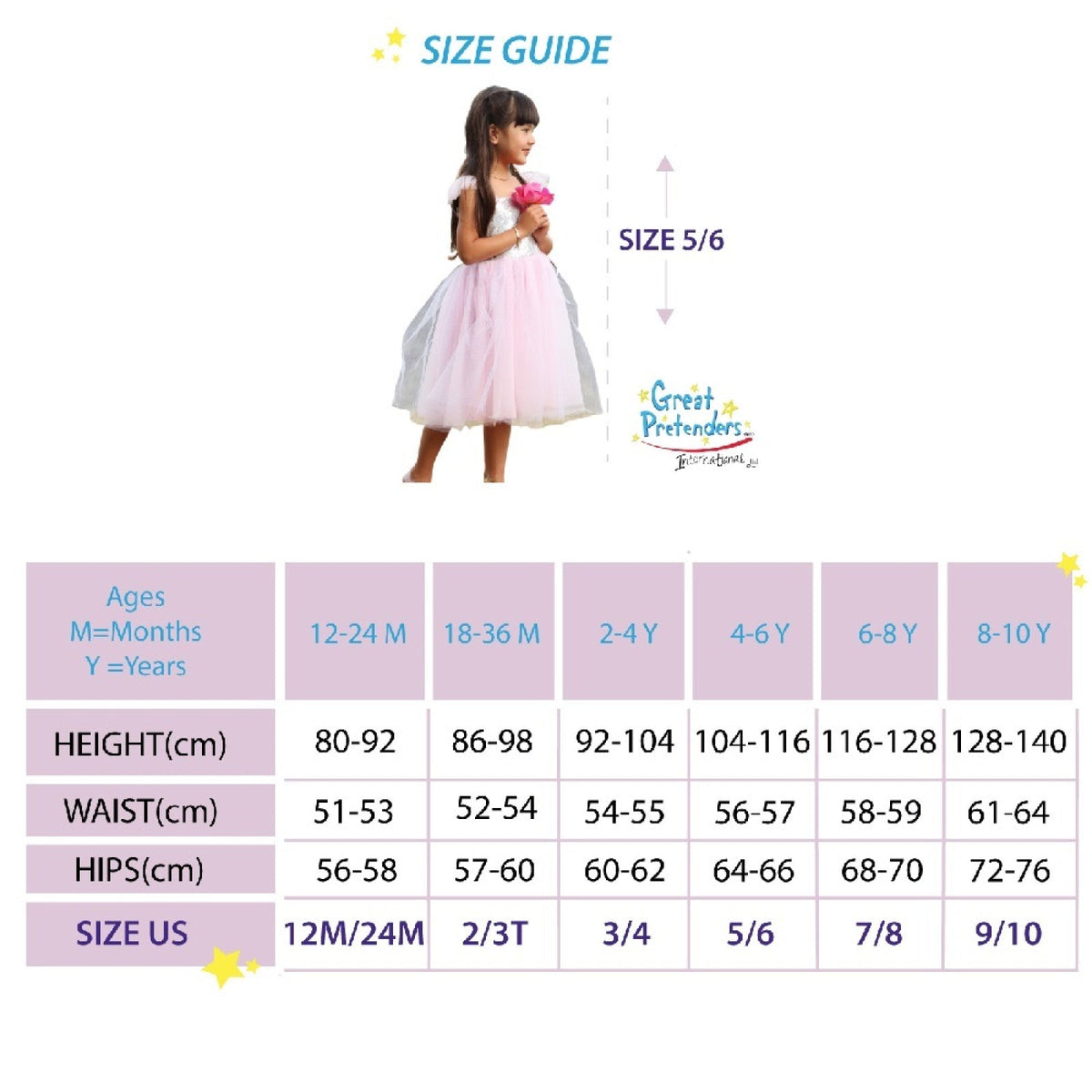Silver Sequins Princess Dress For Kids 4+, Size US 5-6