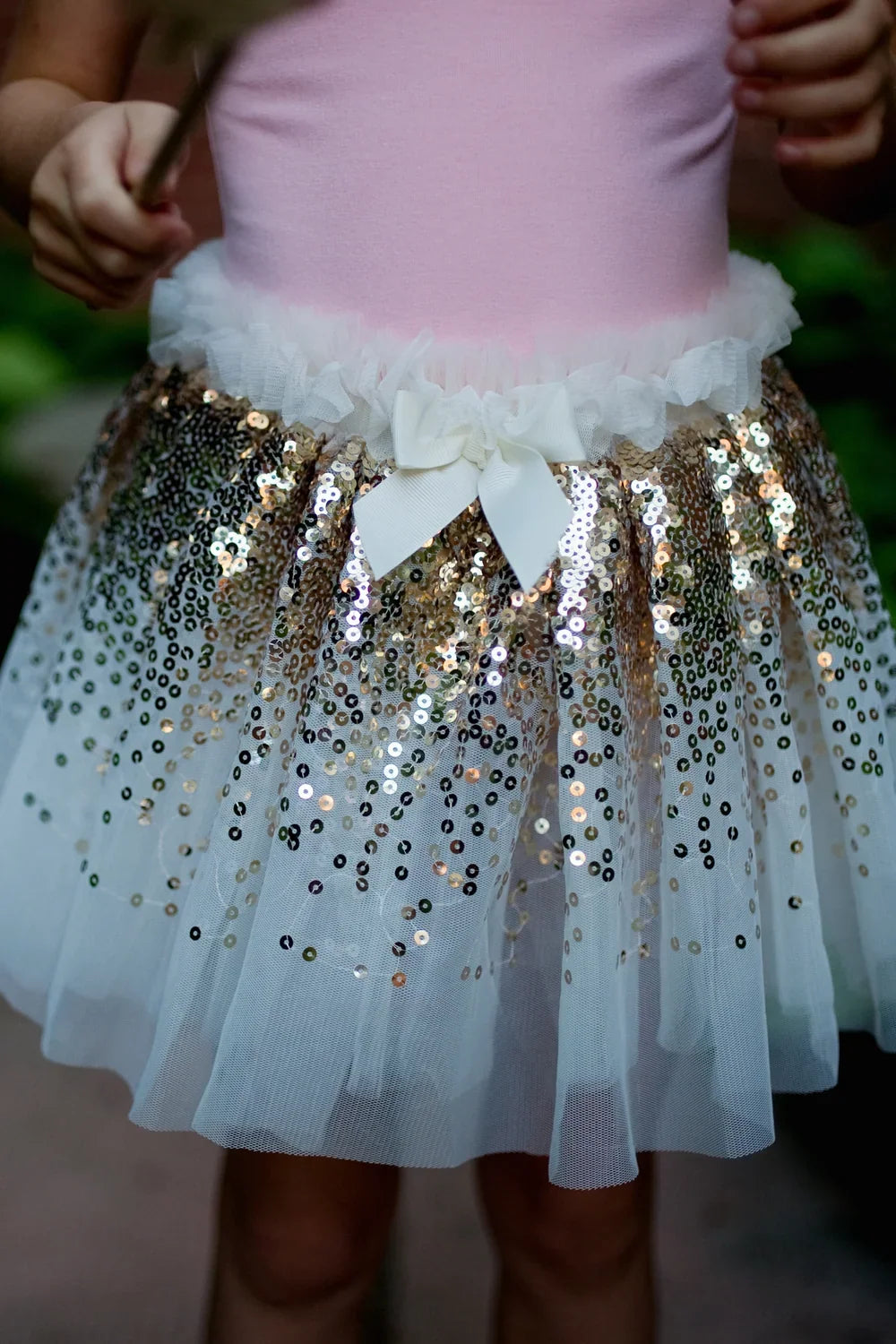 Gracious Gold Sequins Skirt, Wings & Wand Set, Special Moment, For Kids 3+, Size US 5-6