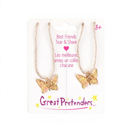Bff Butterfly Share & Tear, Pink: 2 Pieces, Costume Accessory for Kids 3+