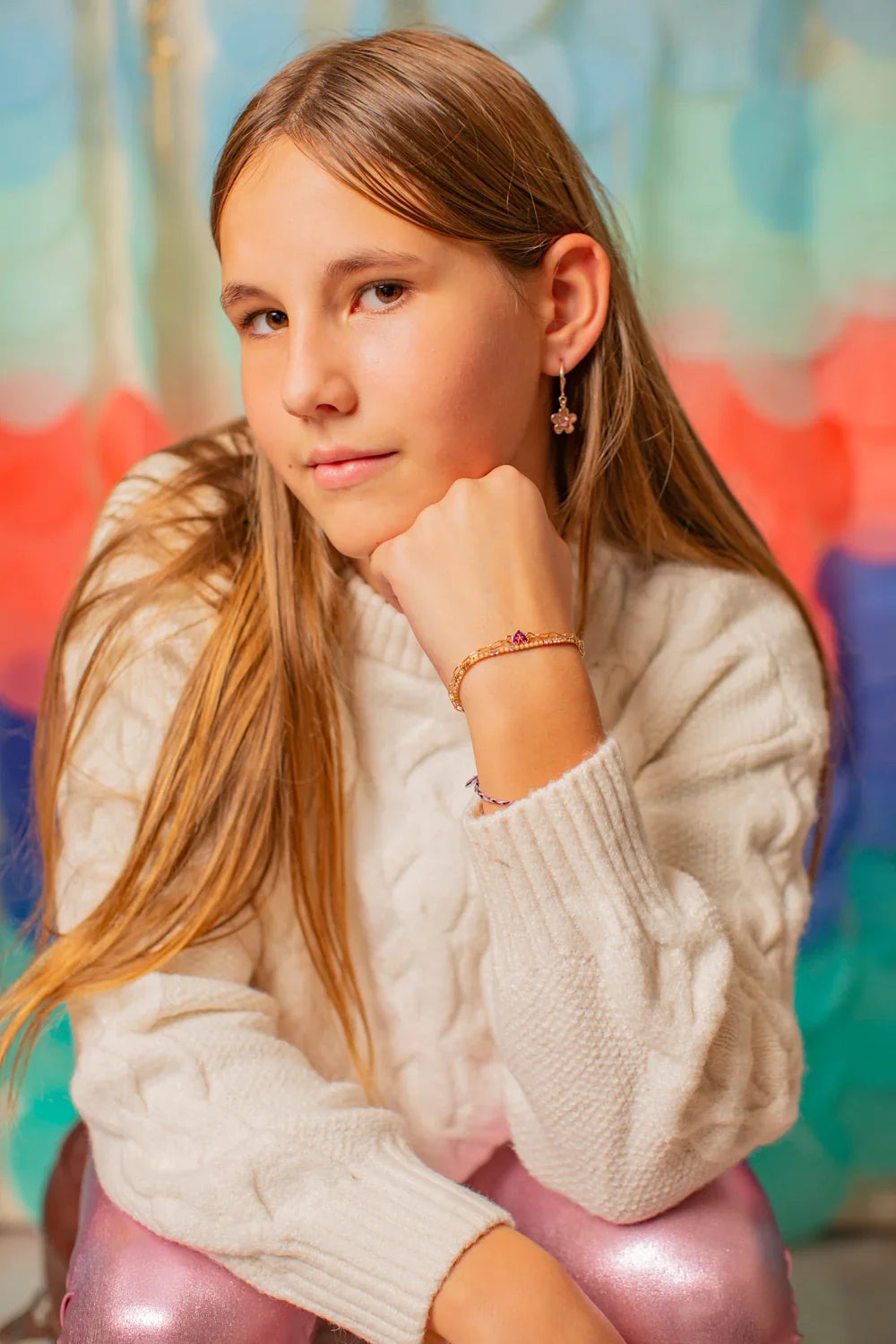 Earrings, 2 Pair: Boutique Chic Bejewelled Blooms, Costume Accessory for Kids 3+