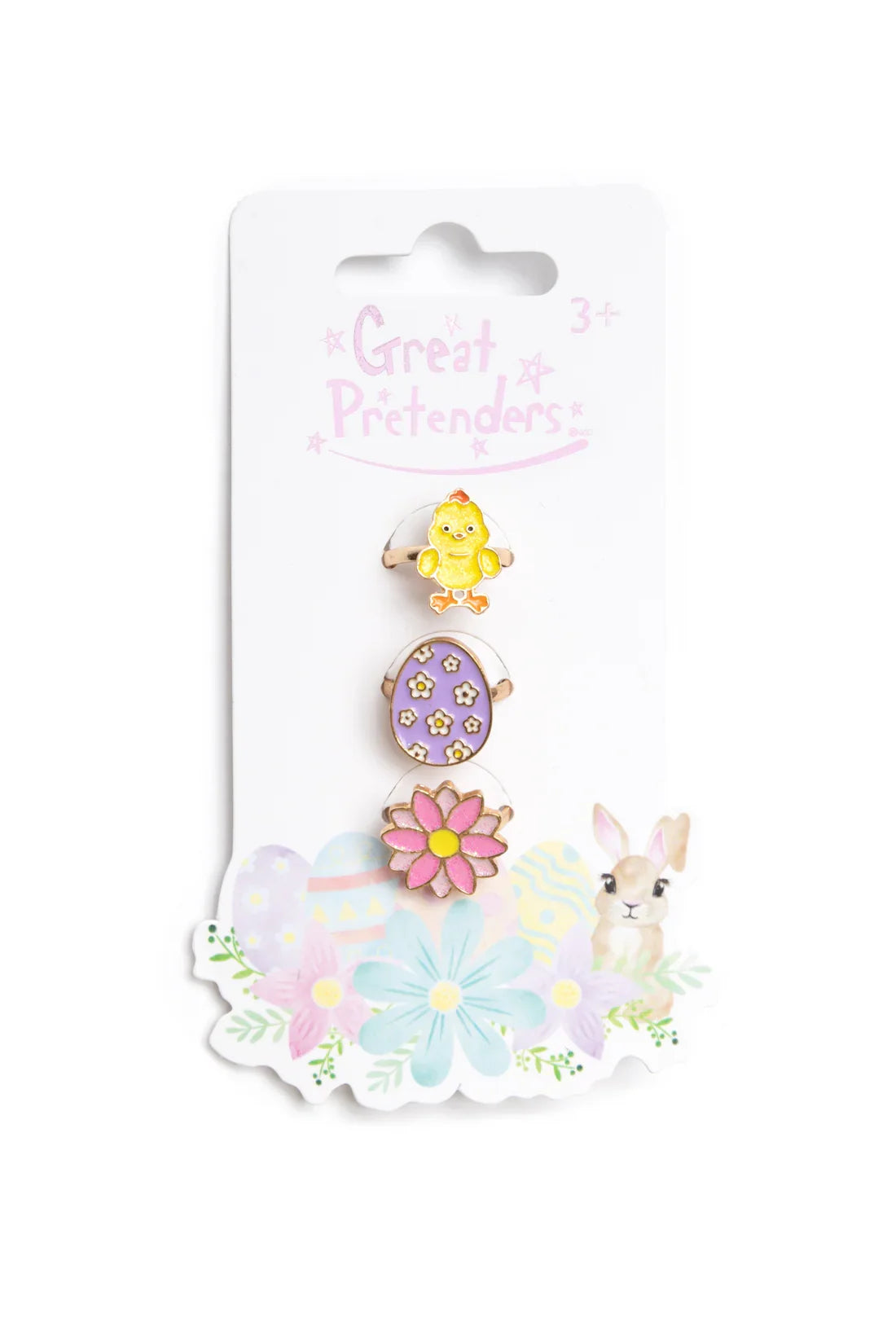 Easter Egg Rings Set: 3 Pieces, Costume Accessory for Kids 3+