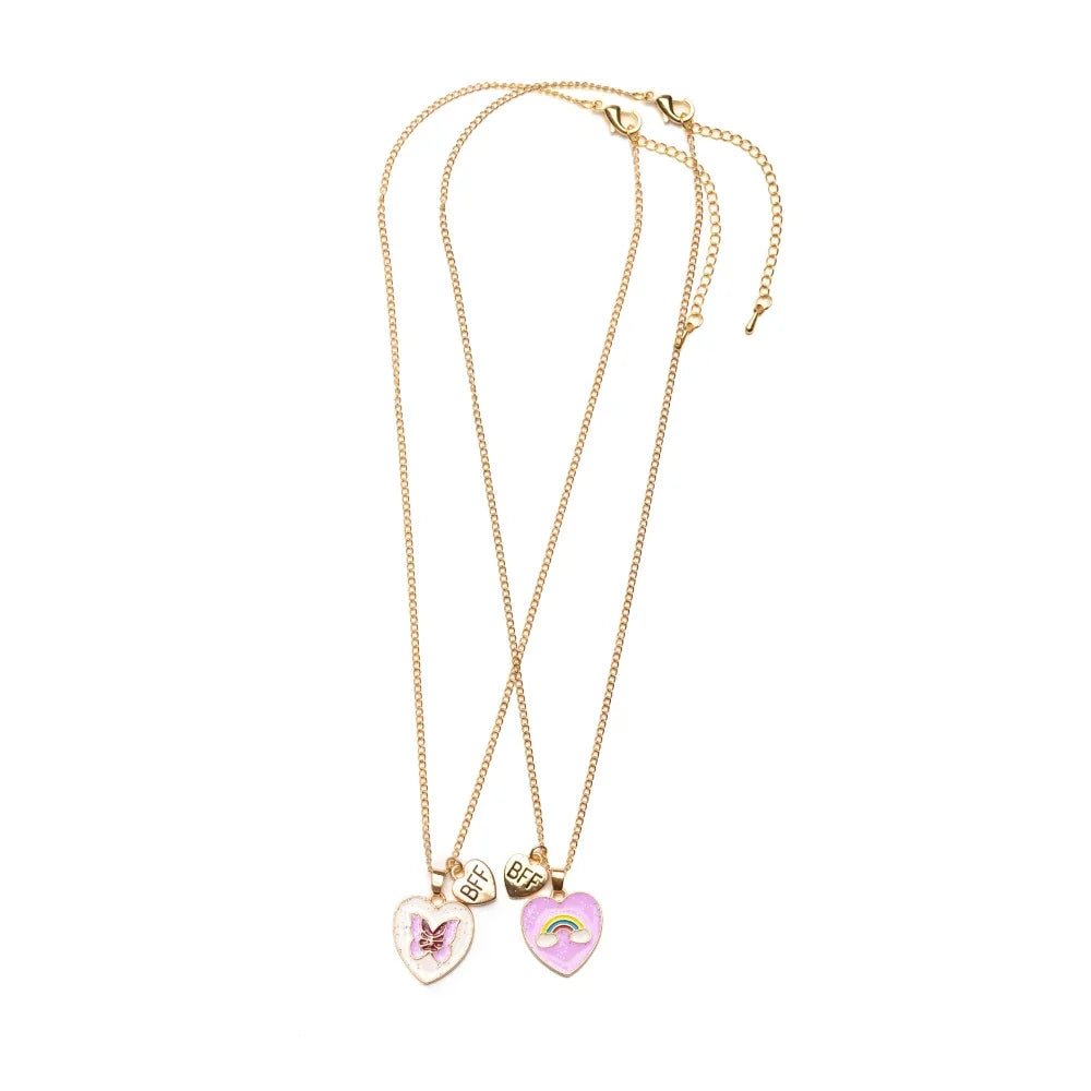 Rainbow Butterfly Bff Necklace, Costume Accessory for Kids 3+