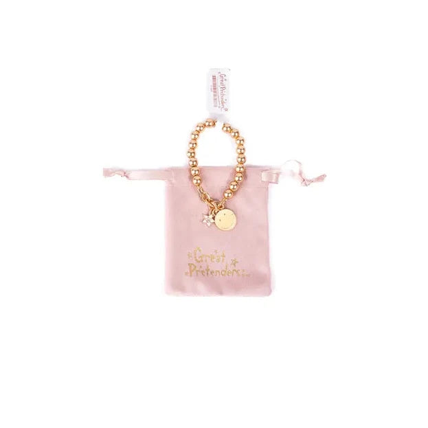 Velvet Drawstring Bag, Pink/Cream (choice of 2 Colours), Costume Accessory for Kids 3+
