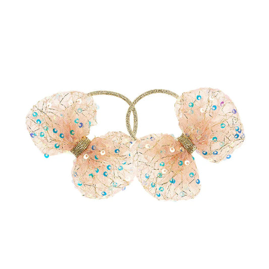 Hair Elastics Babbe Bow Gold for Kids 3+