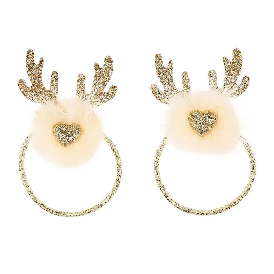 Hair Elastics Zona, Reindeer, Christmas, 2 pcs/Card