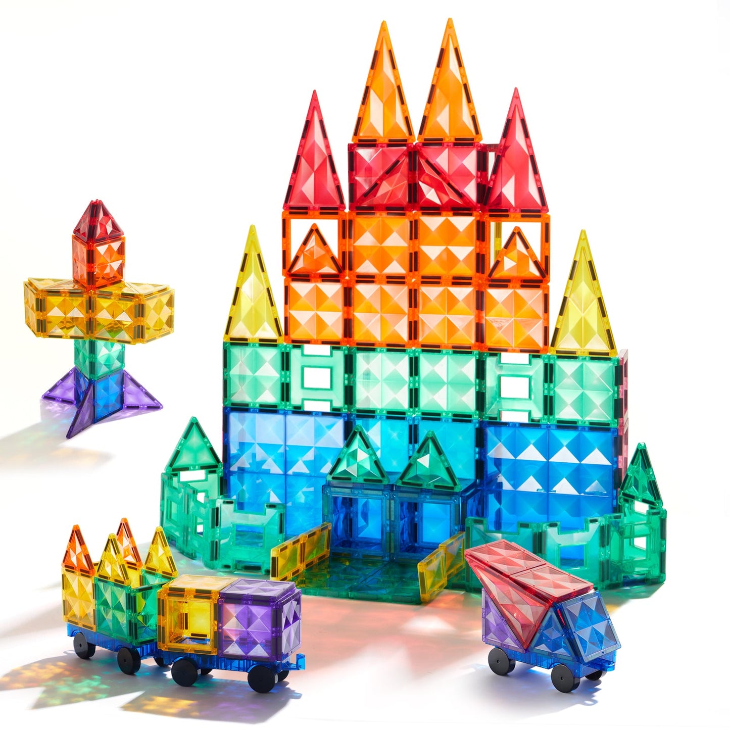 Colorful Magnetic Tiles 60pcs, Mideer