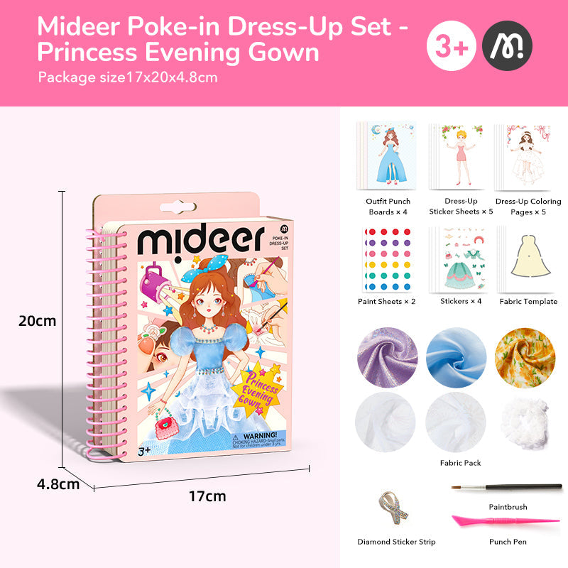 Poke-in Dress-Up Set - Princess Evening Gown, Mideer