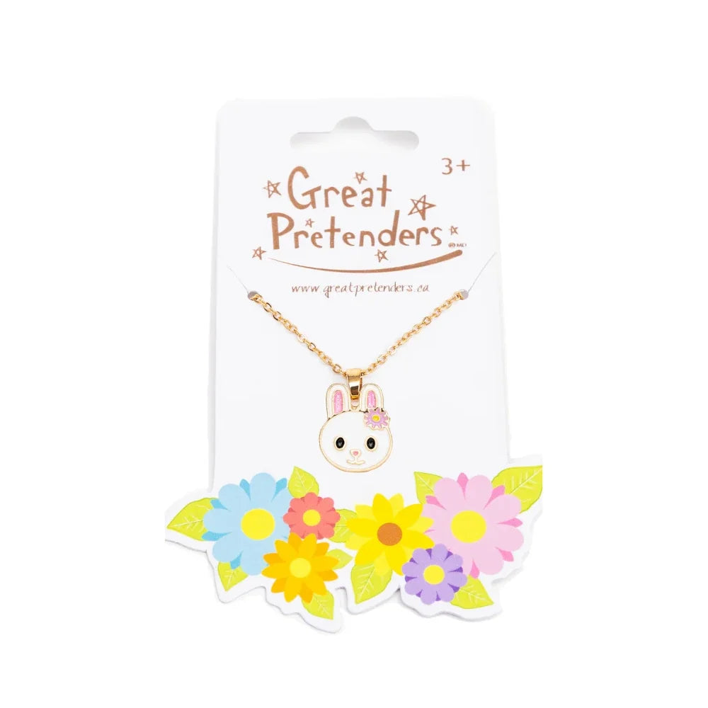 Spring Bunny Necklace, Costume Accessory for Kids 3+