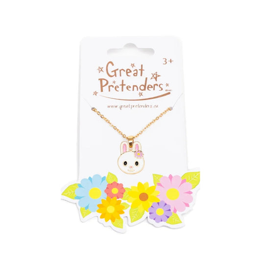 Spring Bunny Necklace, Costume Accessory for Kids 3+