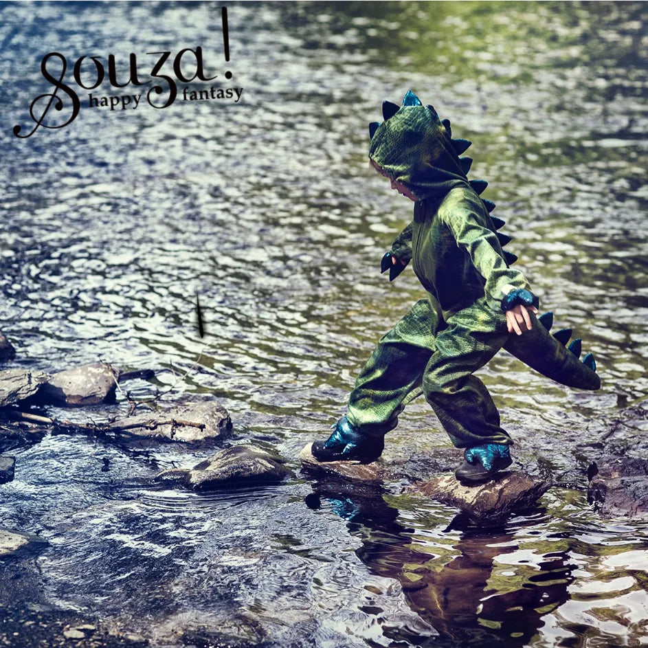 Tyrannosaurus, Dinosaur Jumpsuit for Kids 5-6, Soft Padded Belly