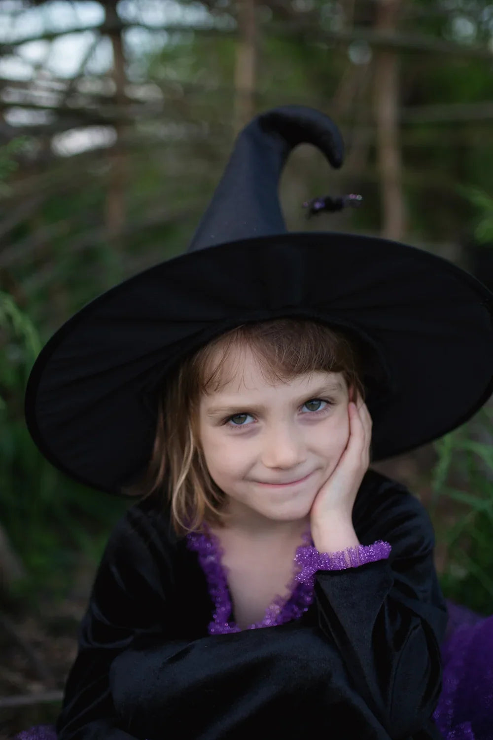 Vera The Velvet Witch: Dress With Hat For Kids 2+, Halloween Costume, Size US 3-4