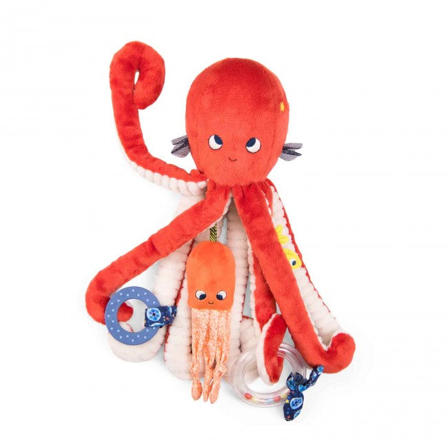 Large Activity Octopus, Les Aventures de Paulie, Plush Toy for Kids 0+