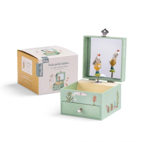 Musical Jewellery Box, Trois Petits Lapins
