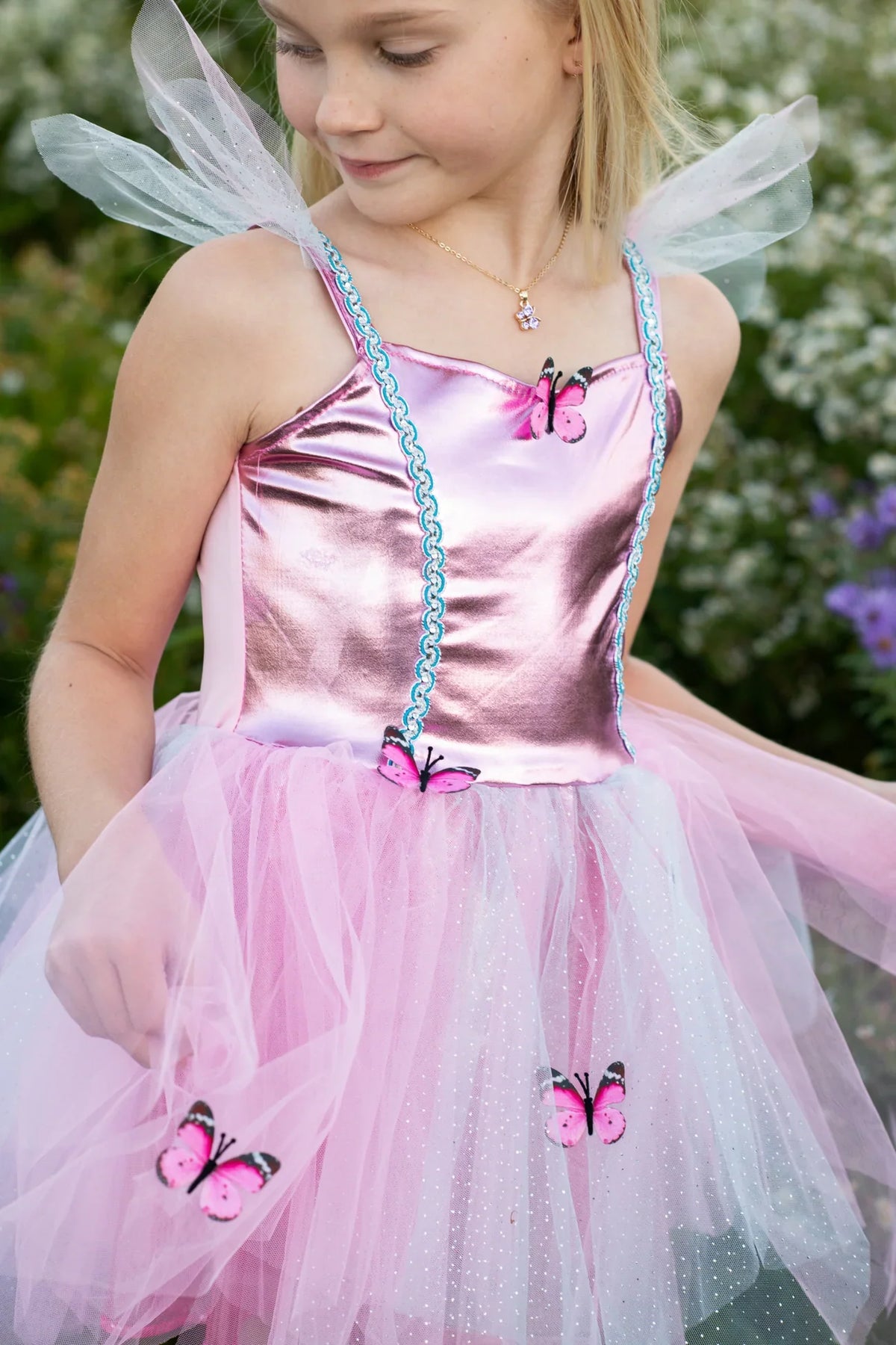 Woodland Butterfly: Dress With Headpiece For Kids 4+, Size US 5-6