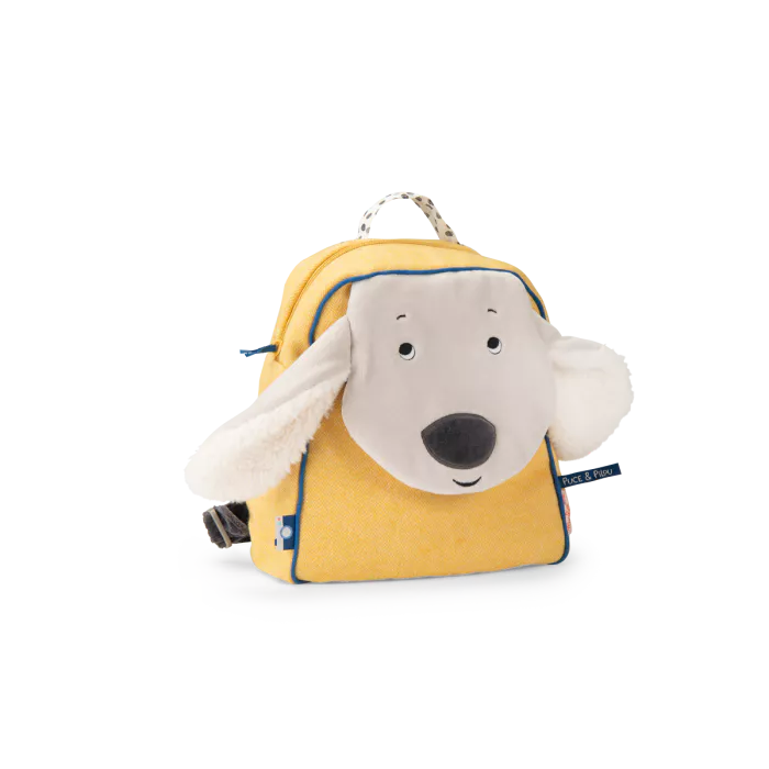 Yellow dog backpack, Puce & Pilou, Bag for Kids 3+